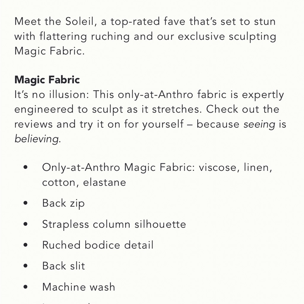 NWT Anthro The Soleil Magic Fabric Strapless Ruched Party Liquid-shine Dress: S - Picture 11 of 11